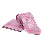 Tie + Hanky Set // Pink Paisley + Plaid