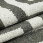 Flatweave Rug // Simon Chevron // Grey (5' x 8')