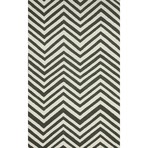 Flatweave Rug // Simon Chevron // Grey (5' x 8')