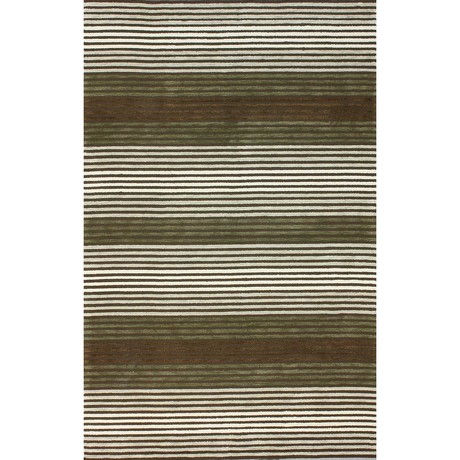 Hand Hooked Cotton Rug // Brushed (5' x 8')