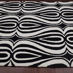 Hand Hooked Area Rug // Luciano // Black (5' x 8')