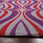 Hand Hooked Area Rug // Luciano // Purple (5' x 8')