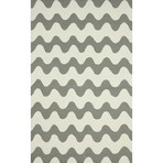 Hand Hooked Rug // Bibba // Grey (5' x 8')