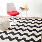 Hand Hooked Rug // Bibba // Black (5' x 8')