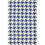 Hand Hooked Rug // Houndstooth // Royal Blue (5' x 8')