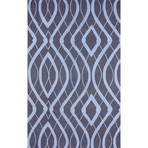 Hand Hooked Area Rug // Lee // Purple Navy (5' x 8')