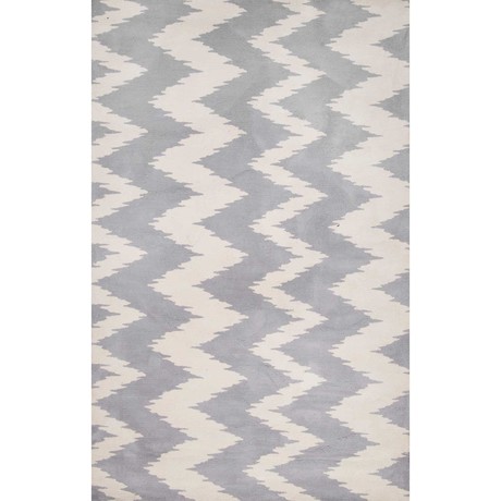 Machine Made Area Rug // Zoren // Light Grey (5' x 8')