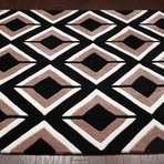 Hand Tufted Rug // Darlene // Black (5' x 8')