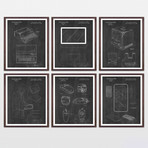 Apple Inc Patent Collection  // 6 Print Set // Chalkboard (8" x 10")