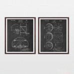 Basketball Patent Collection  // 2 Print Set // Chalkboard (8" x 10")