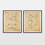 Basketball Patent Collection  // 2 Print Set // Antique Paper (8" x 10")