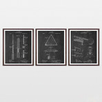 Billiards Patent Collection  // 3 Print Set // Chalkboard (8" x 10")