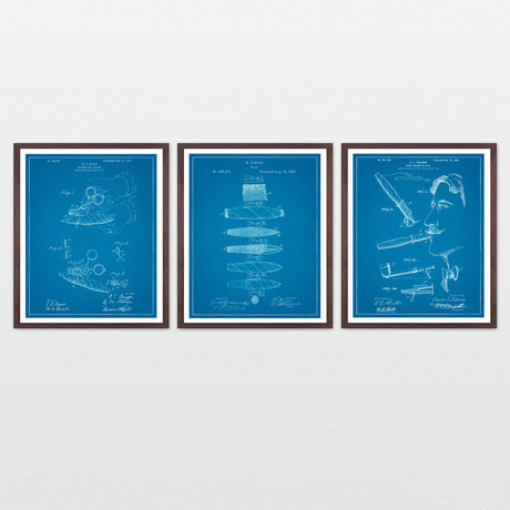 Cigar Patent Collection  // 3 Print Set // Blueprint (8" x 10")