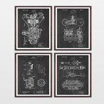 Henry Ford Patent Collection // 4 Print Set // Chalkboard (8"W x 10"H)