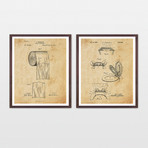 Bathroom Patent Collection // 2 Print Set // Antique Paper (8" W x 10" H)