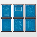 Apple Inc Patent Collection  // 6 Print Set // Blueprint (8" x 10")