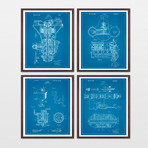 Henry Ford Patent Collection // 4 Print Set // Blueprint (8"W x 10"H)