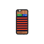 Wallet Case // Orange + Navy Blue (iPhone 6/6s)
