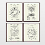 Rolex Watches Patent Collection // 4 Print Set // Warm Toned (8"W x 10"H)