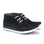 Louis Leather + Suede Moccasin Chukka // Black (US: 13)