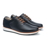 Rowntree Leather + Suede Sneaker // Black + White (US: 7)