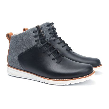 Gatland Leather + Wool Boot // Black + Grey (US: 7)