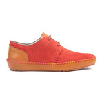 Hartley Leather + Suede Low-Top Moccasin // Fiery Red + Date Palm (US: 9)