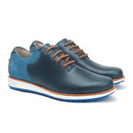 Rowntree Leather + Suede Sneaker // Majolica Blue + Date Palm (US: 9)