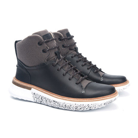 Freddy Leather + Wool Boot // Black + Grey (US: 7)