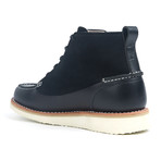 Holden Leather + Suede Moc-Toe Boot // Black (US: 7)