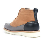 Holden Leather + Suede Moc-Toe Boot // Alloy, Black + Sand (US: 10)