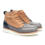 Holden Leather + Suede Moc-Toe Boot // Alloy, Black + Sand (US: 10)