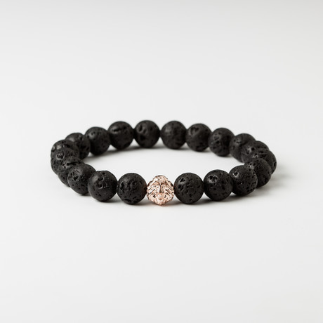 Lion Head Lavastone Bracelet