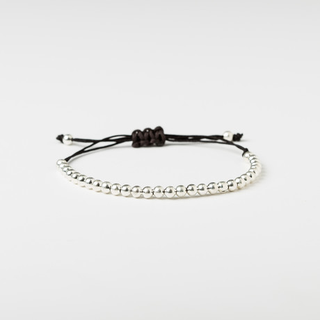 White Chrome Beads Bracelet