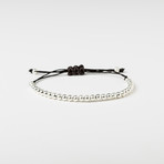 White Chrome Beads Bracelet