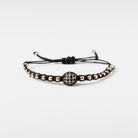 White Chrome Macrame Bracelet