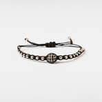 White Chrome Macrame Bracelet