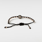 White Chrome Macrame Bracelet