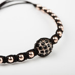 White Chrome Macrame Bracelet