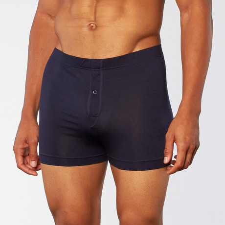 SwissTouch Slim Button Boxer // Navy (S[28"-31"])