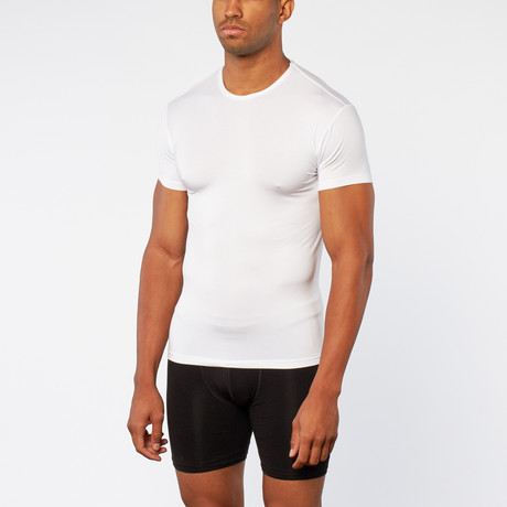 SilkCut Crew Neck Undershirt // White (S[28"-31"])