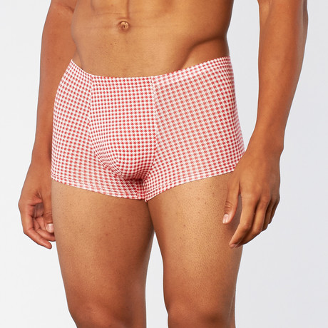 SilkCut Trunk // Red Houndstooth (S[28"-31"])