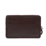 Small Leather Organizer Bag // Burgundy