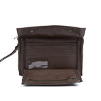 Leather Wrist Strap Travel Bag // Brown