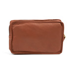 Small Leather Organizer Bag // Tan
