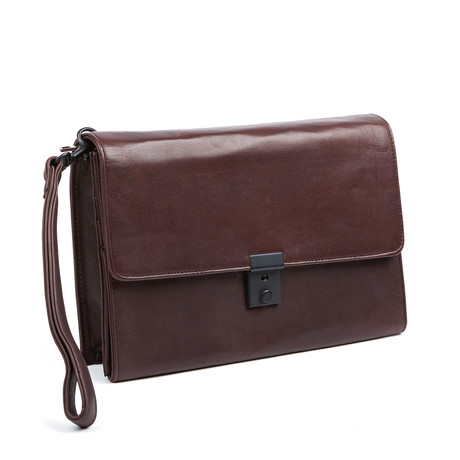 Leather Handle Travel Bag // Burgundy