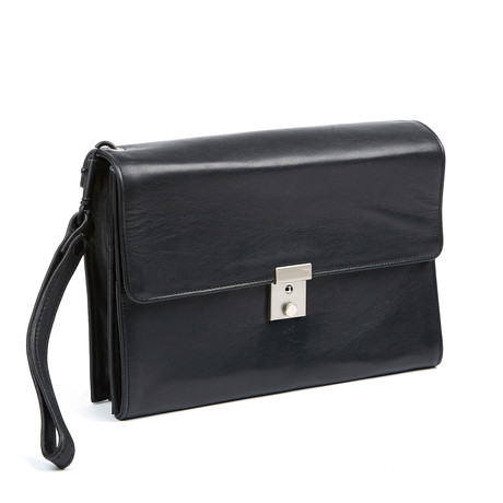 Leather Handle Travel Bag // Black