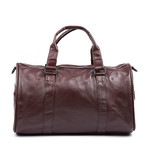 Leather Duffle Bag // Burgundy