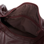 Leather Duffle Bag // Burgundy