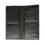 Leather Checkbook Wallet // Black